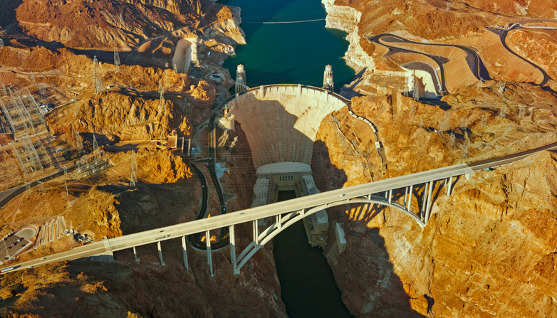 The Mike Ocallaghan Pat Tillman Memorial Bridge Viewed From Hoover